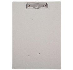 Porte-bloc, en carton avec pince, A4, gris