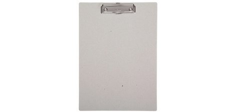 Clipboard, cardboard with clip, A4, gray