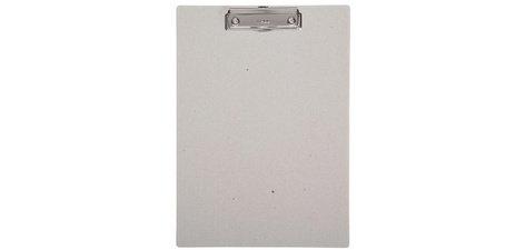 Porte-bloc, en carton avec pince, A4, gris