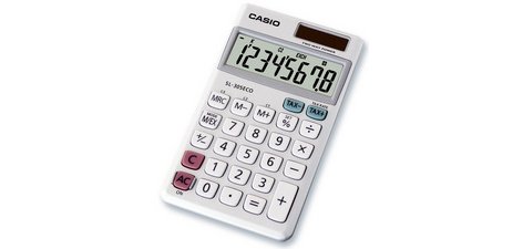 calculatrice SL-305 ECO, fonctionnement par pile ou