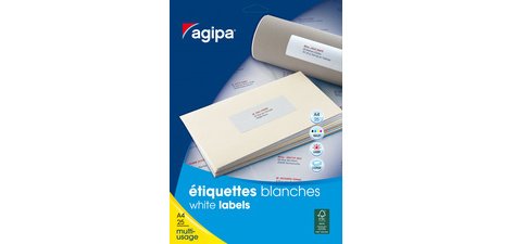 Etiquette universelle, 50 x 20 mm, blanc