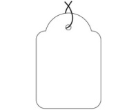 Étiquette à fil apli agipa 18x29mm cartonnette blanche fil blanc coton paquet 200 unités