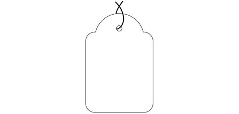 Étiquette à fil apli agipa 18x29mm cartonnette blanche fil blanc coton paquet 200 unités