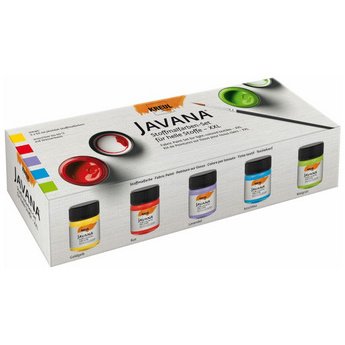 Peinture pour textiles JAVANA, kit XXL 5 x 50ml