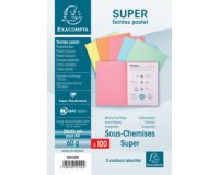 Sous-chemise standard 60 g Exacompta 22 x 31 cm couleur rose - Paquet de 100