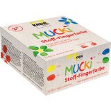 Vingerverf voor textiel 'MUCKI', set van 4