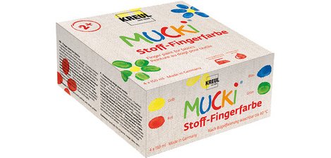 Vingerverf voor textiel 'MUCKI', set van 4