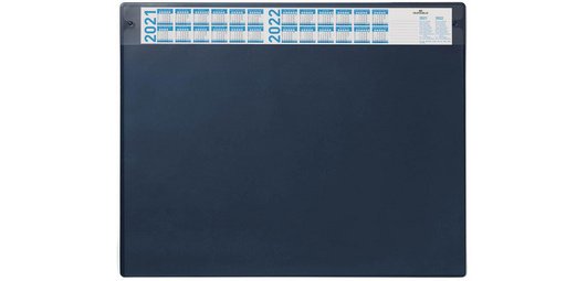 Onderlegger met jaarkalender - donkerblauw