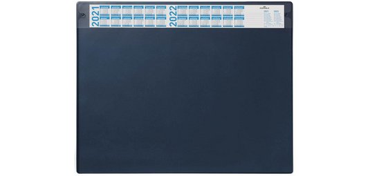 Sous-main avec calendrier annuel, bleu foncé