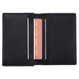 Etui pour cartes de visite, cuir, noir