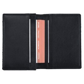 Etui pour cartes de visite, cuir, noir