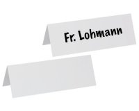 Porte-nom, carton, blanc, (L)210 x (H)75 mm, 190 g/m2
