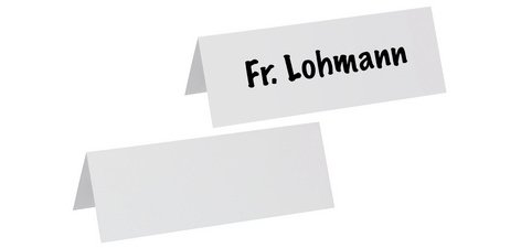 Porte-nom, carton, blanc, (L)210 x (H)75 mm, 190 g/m2