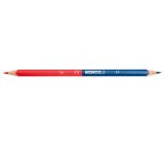Crayons de couleur TWIN, triangulaire, bleu / rouge