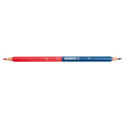 Crayons de couleur TWIN, triangulaire, bleu / rouge
