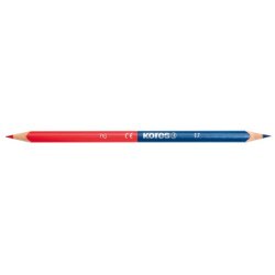 Crayons de couleur TWIN, triangulaire, bleu / rouge