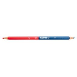 Crayons de couleur TWIN, triangulaire, bleu / rouge