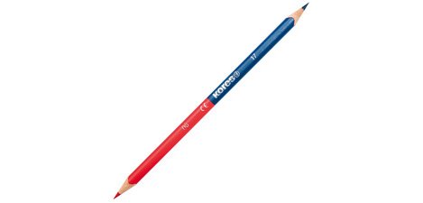 Kleurpotloden TWIN driehoekig blauw/rood