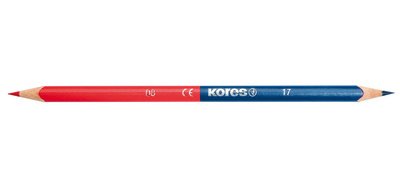 Crayons de couleur TWIN, triangulaire, bleu / rouge