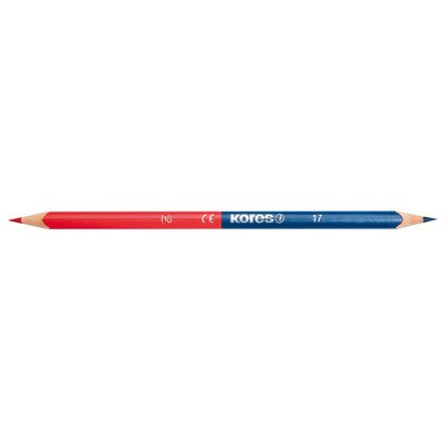 Crayons de couleur TWIN, triangulaire, bleu / rouge