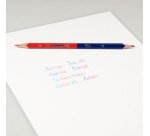 Crayons de couleur TWIN, triangulaire, bleu / rouge