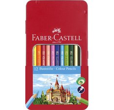 En_lapices de colores faber castell caja metalica de 12 colores surtidos