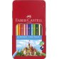 FABER-CASTELL Crayons de couleur CASTLE, étui métal de 12