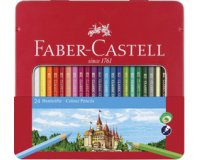 Kleurpotloden FABER-CASTELL CASTLE - metalen etui van 24 stuks