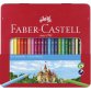 Kleurpotloden FABER-CASTELL CASTLE - metalen etui van 24 stuks