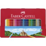 FABER-CASTELL Crayons de couleurs hexagonaux CASTLE, étui en