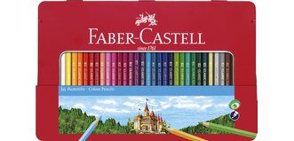 FABER-CASTELL Sechskant-Farbstifte CASTLE, Metallbox mit 36 Stück