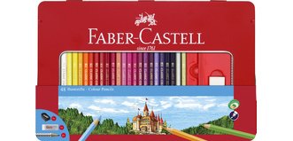 FABER-CASTELL Buntstifte CASTLE, Metallbox mit 48
