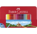 FABER-CASTELL Crayons de couleurs hexagonaux CASTLE, étui en