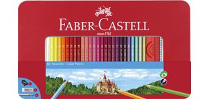 FABER-CASTELL Crayons de couleurs hexagonaux CASTLE, étui en