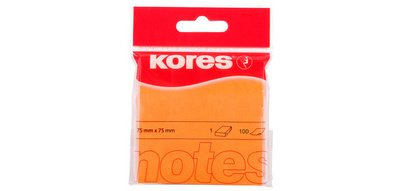 Note adhésive 'NEON', 75 x 75mm, uni, jaune fluo