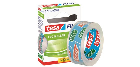 Plakband Eco & Clear, 15 mm x 10 m, transparant