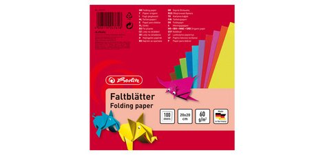 Papier origami, 200 x 200 mm, assorti