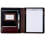 Conférencier 'MONACO', A5, cuir, marron foncé