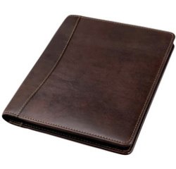 Conférencier 'MONACO', A5, cuir, marron foncé