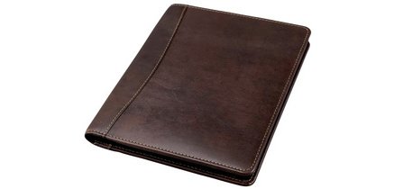 Conférencier 'MONACO', A5, cuir, marron foncé
