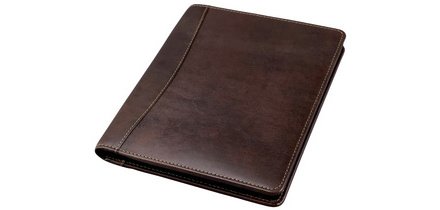 Conférencier 'MONACO', A5, cuir, marron foncé