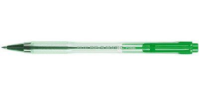 Stylo-bille pilot bp-s matic écriture fine 0.3mm 800m encre classique rétractable corps translucide rechargeable vert
