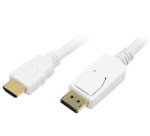 Câble HDMI - DisplayPort, 2,0 m, blanc