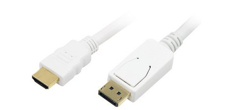 Câble HDMI - DisplayPort, 2,0 m, blanc