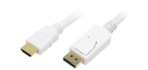 Câble HDMI - DisplayPort, 2,0 m, blanc