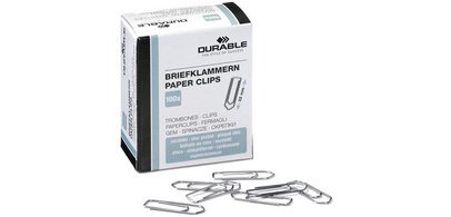 Paperclip, galvanized, pointed, 26 mm