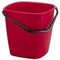 Emmer BUCKET, rechthoekig, 9,5 liter, rood