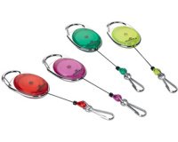 Porte-badge avec enrouleur, oval, noir