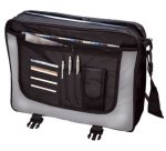 Sac à bandoulière 'WAVE', Polyester, noir/gris