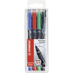 Stift voor folie OHPen universal permanent - etui van 4 stuks